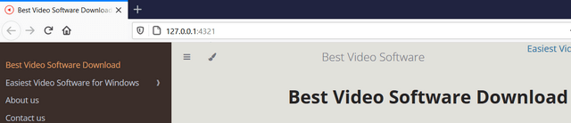 Serve static files from folder and open localhost in web browser